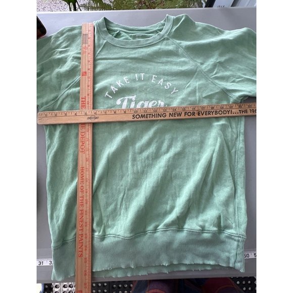 Aerie Take It Easy Tiger Sweatshirt Women XS Crew Pullover Retro Loungewear - Picture 5 of 9